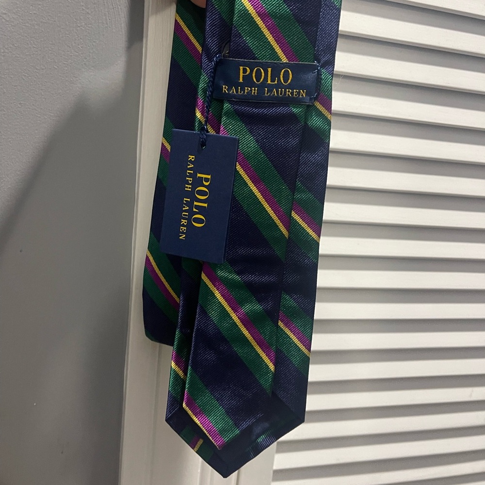 NWT Polo Ralph Lauren Multicolor Striped Tie Sz OS